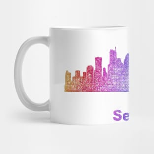 Rainbow Seattle skyline Mug